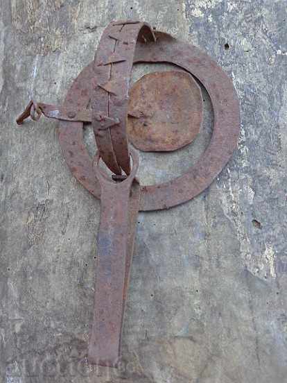 Old forged trap, wrought iron