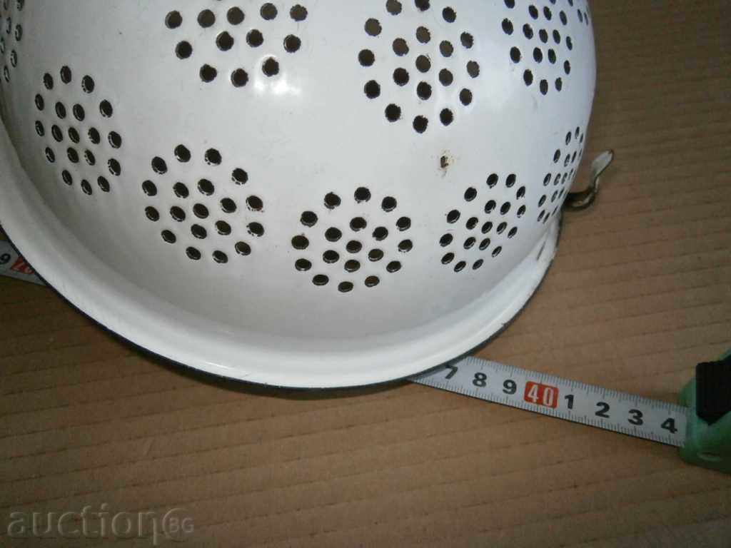 Old enameled colander, enameled dish - 5 Old enameled colander, enameled dish - 5
