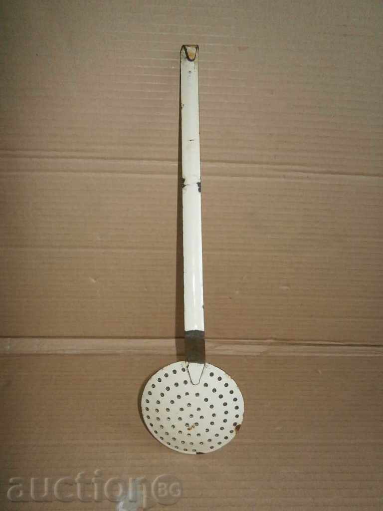 An old enamel spoon with price 21.00 BGN | € 10.74 An old enamel spoon with price 21.00 BGN | € 10.74