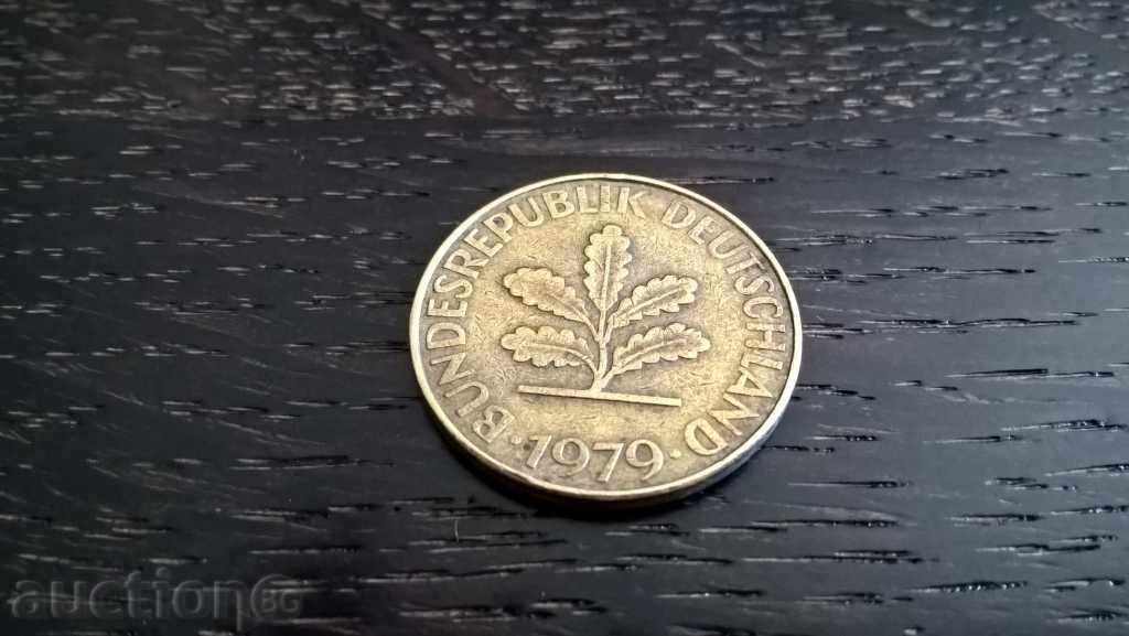 Coin - Germany - 10 pennies 1979; series J with price 0.70 BGN | € 0.36 Coin - Germany - 10 pennies 1979; series J with price 0.70 BGN | € 0.36