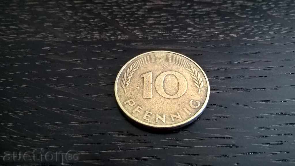Монета - Германия - 10 пфенига | 1979г.; серия J