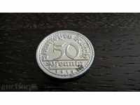 Райх монета - Германия - 50 пфенига | 1919г.; серия А