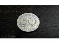Райх монета - Германия - 50 пфенига | 1921г.; серия D