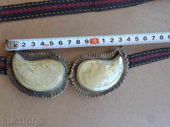 Renaissance silver pafta with belt and mother-of-pearl, silver, pafta - 6