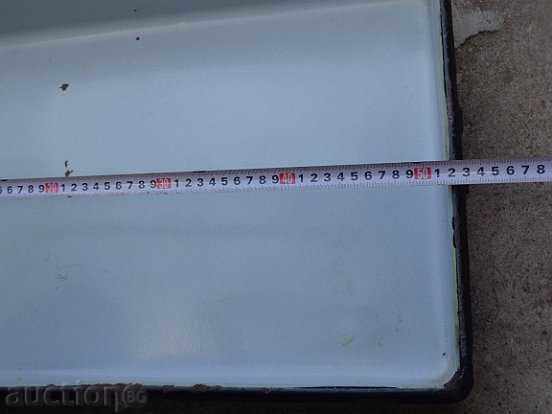 Old enamelled tray, enamel bowl, pan, tray - 7