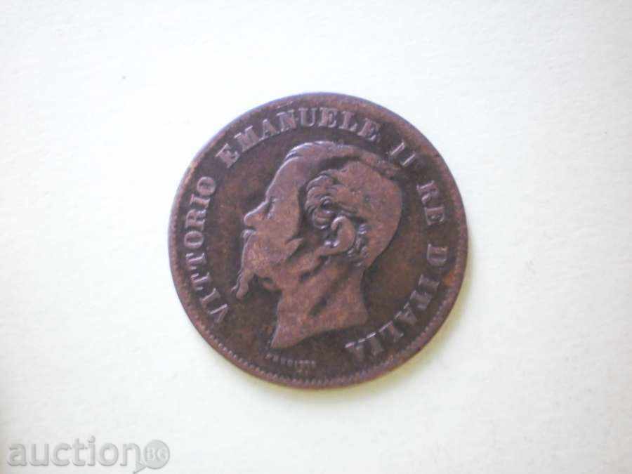 5 Sentesimi 1861 Italia cu preț € 3.58 | 7.00 BGN