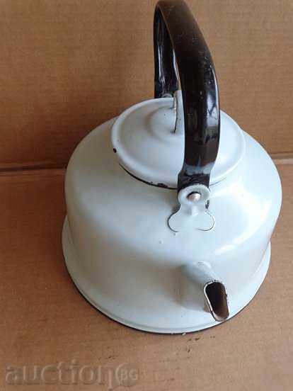 Auction Enamelled teapot kettle, enamel container, USSR Auction Enamelled teapot kettle, enamel container, USSR