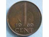 Холандия 1 цент 1969г.