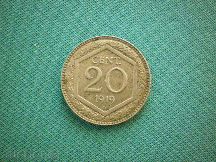 Italia 20 sentesimi 1919 R UNC ITALIA- RARE cu preț € 5.11 | 9.99 BGN