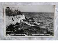 Pomorie The Yavor rocks and a boat at sea 1961 K 72