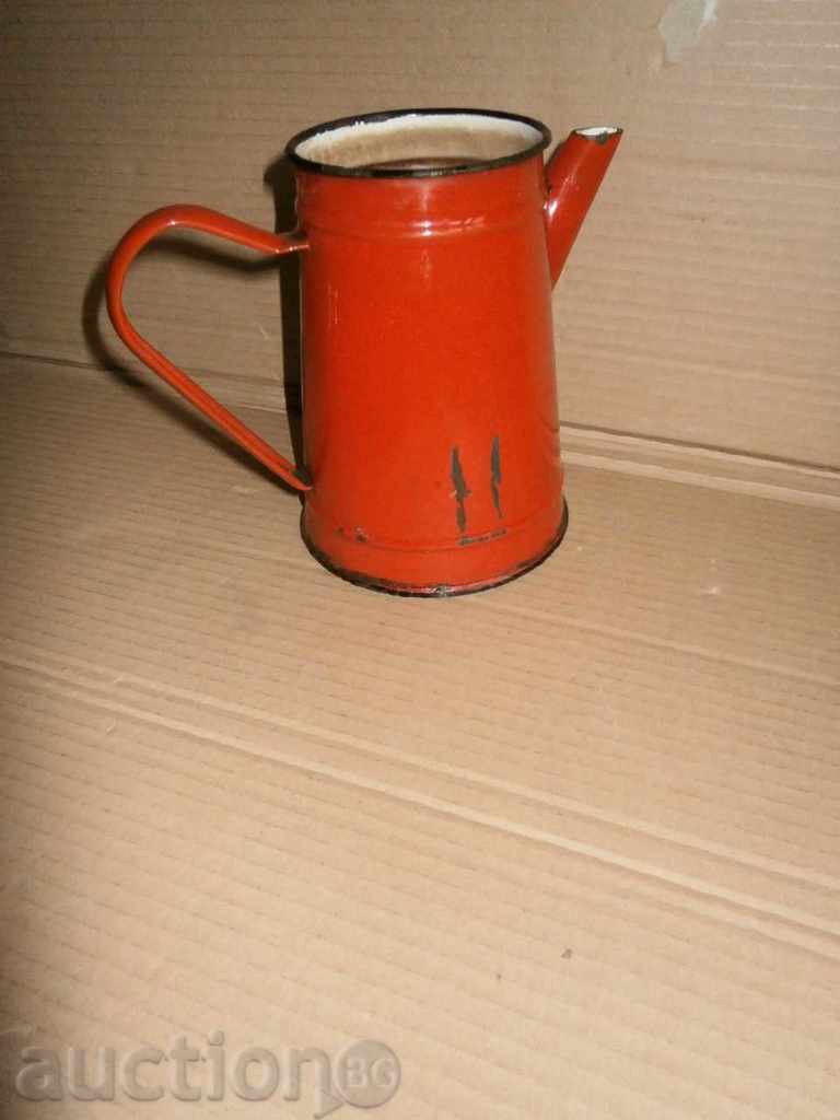 Доставка на старинна емайлирана кана за кафе 40те винтидж ретро Доставка на старинна емайлирана кана за кафе 40те винтидж ретро