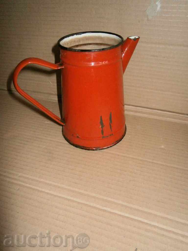 старинна емайлирана кана за кафе 40те винтидж ретро - 5 старинна емайлирана кана за кафе 40те винтидж ретро - 5