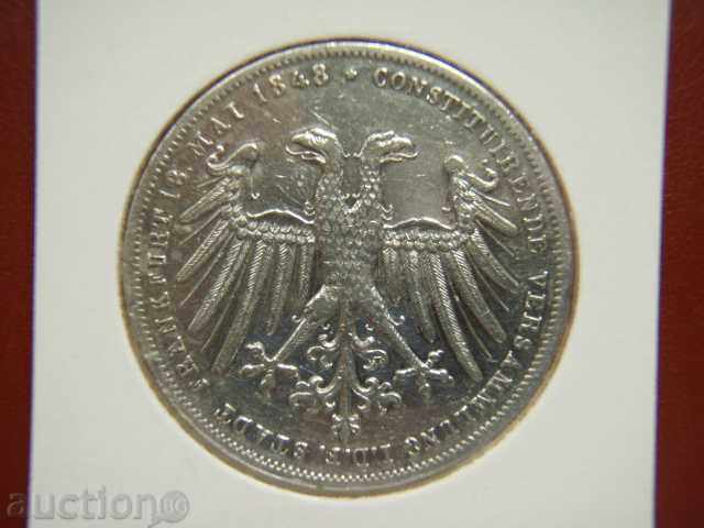 2 Gulden 1848 Frankfurt Free Stad (German States) - XF+