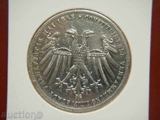 2 Gulden 1848 Frankfurt Free Stad (Statele Germane) - XF+