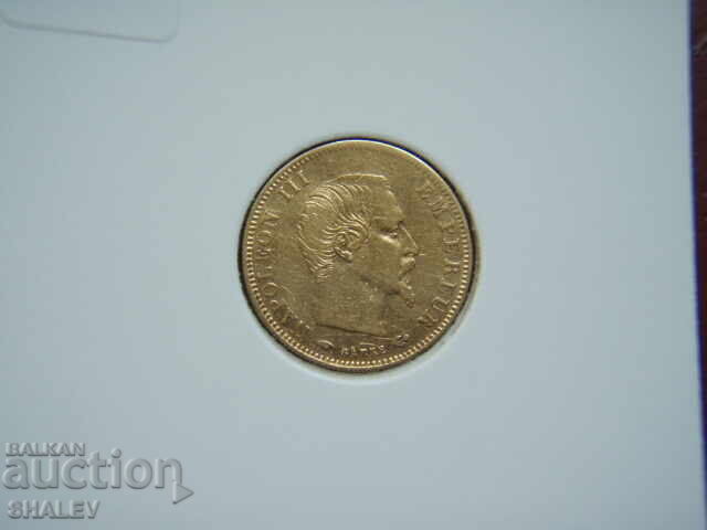 5 franci 1858 A Franța (5 franci Franța) - XF/AU (aur) - 5 5 franci 1858 A Franța (5 franci Franța) - XF/AU (aur) - 5