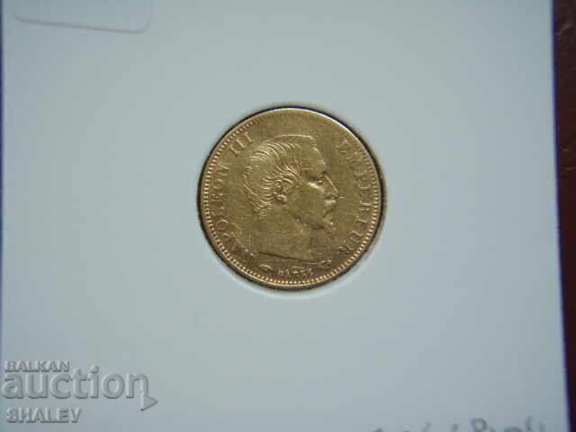 5 franci 1858 A Franța (5 franci Franța) - XF/AU (aur) - 6 5 franci 1858 A Franța (5 franci Franța) - XF/AU (aur) - 6