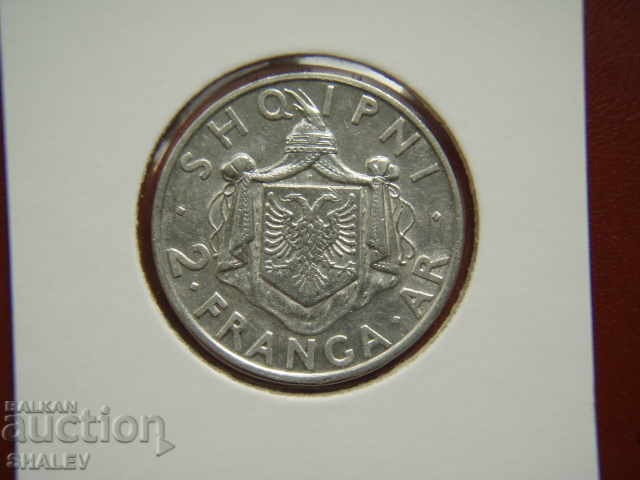 Delivery of 2 Frang Ar 1935 Albania (1) /Albania/ - XF/AU