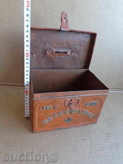 Old Cash Box on the Red Cross Box Safe Box Wallet - 6