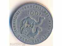 The territory of Afar and Isa 100 francs 1970