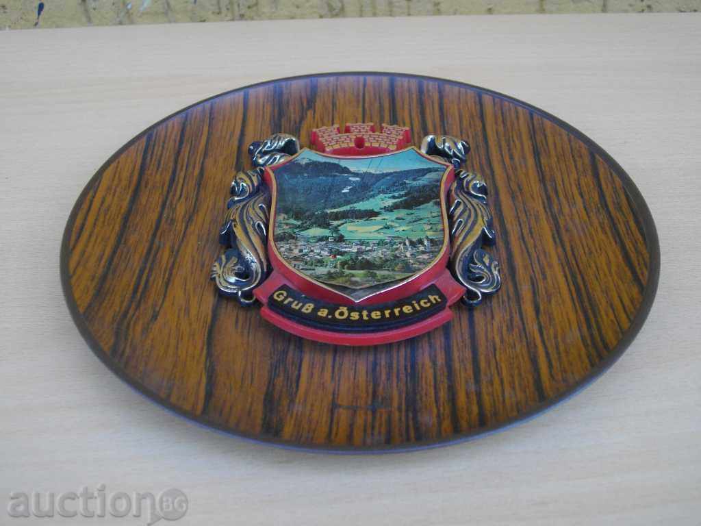 Auction Souvenir dish German for wall of artificial material Auction Souvenir dish German for wall of artificial material