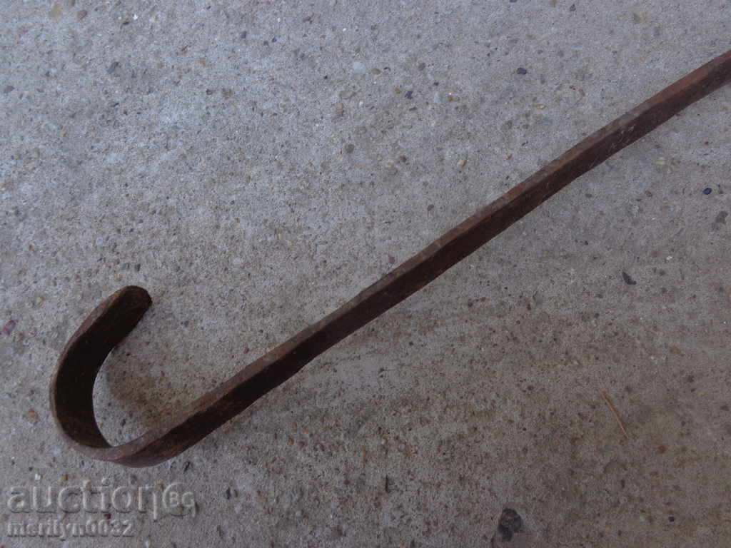 Old forged brace for hearth iron forged iron - 7