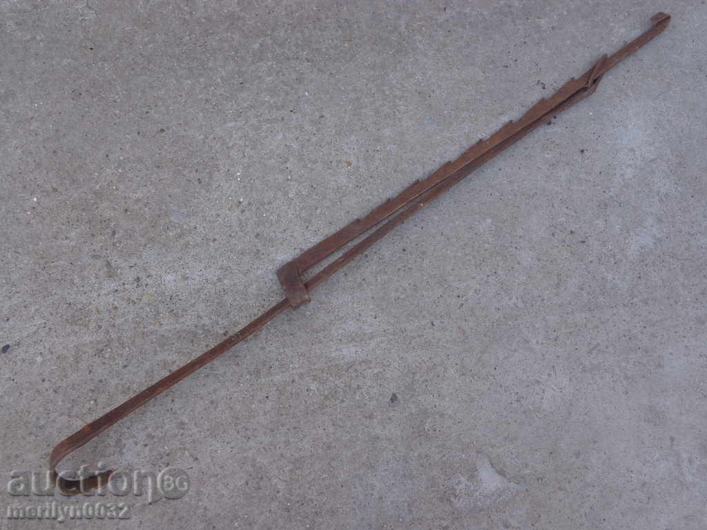 Old forged brace for hearth iron forged iron