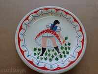 Porcelain wall plate, porcelain, Hungary, early 20th century