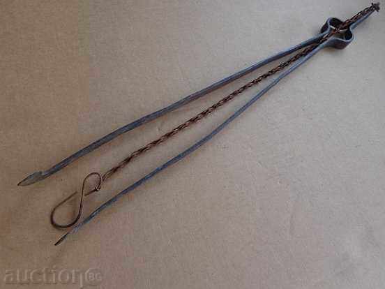 Old forged dilaf, mashine, wrought iron, chain - 6