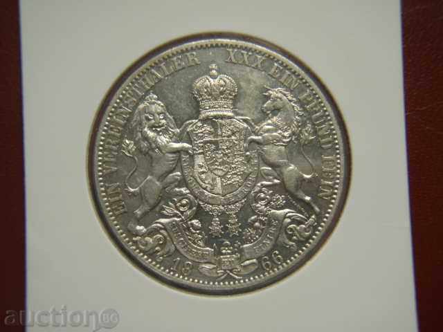 1 Taler 1866 Hanovra (Germania) / Hanovra Germania - AU 1 Taler 1866 Hanovra (Germania) / Hanovra Germania - AU