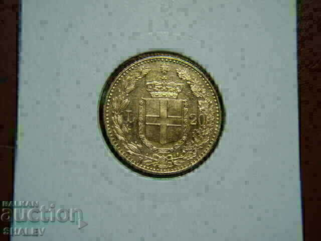 Аукцион 20 Lire 1893 Italy / 20 лири Италия (RARE!!) /1 - AU (злато)
