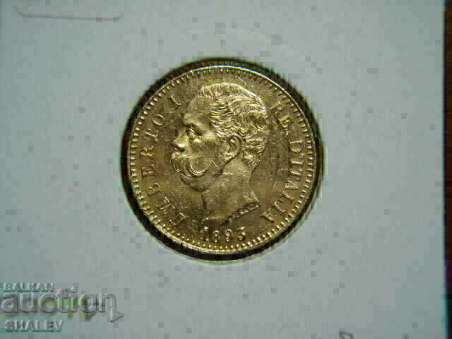 20 Lire 1893 Italy / 20 Lire Italy (RARE!!) / 1 - AU (gold) - 5