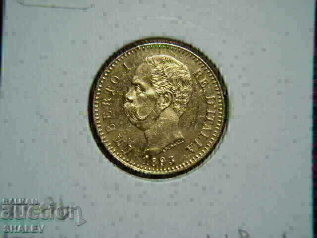20 Lire 1893 Italy / 20 Lire Italy (RARE!!) / 1 - AU (gold) - 7