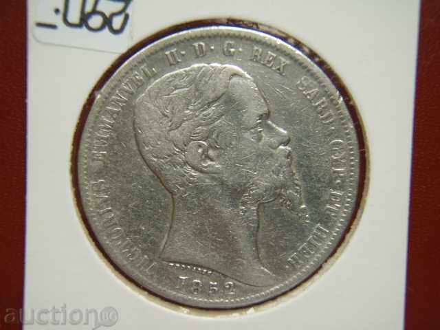 5 Lire 1852 Italy (Sardinia) / Sardinia, Italy - VF+ with price 232.89 BGN | € 119.07 5 Lire 1852 Italy (Sardinia) / Sardinia, Italy - VF+ with price 232.89 BGN | € 119.07