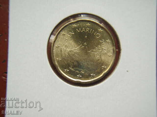 20 Λεπτά 2024 Άγιος Μαρίνος (20 ευρώλεπτα Άγιος Μαρίνος) - Unc 20 Λεπτά 2024 Άγιος Μαρίνος (20 ευρώλεπτα Άγιος Μαρίνος) - Unc