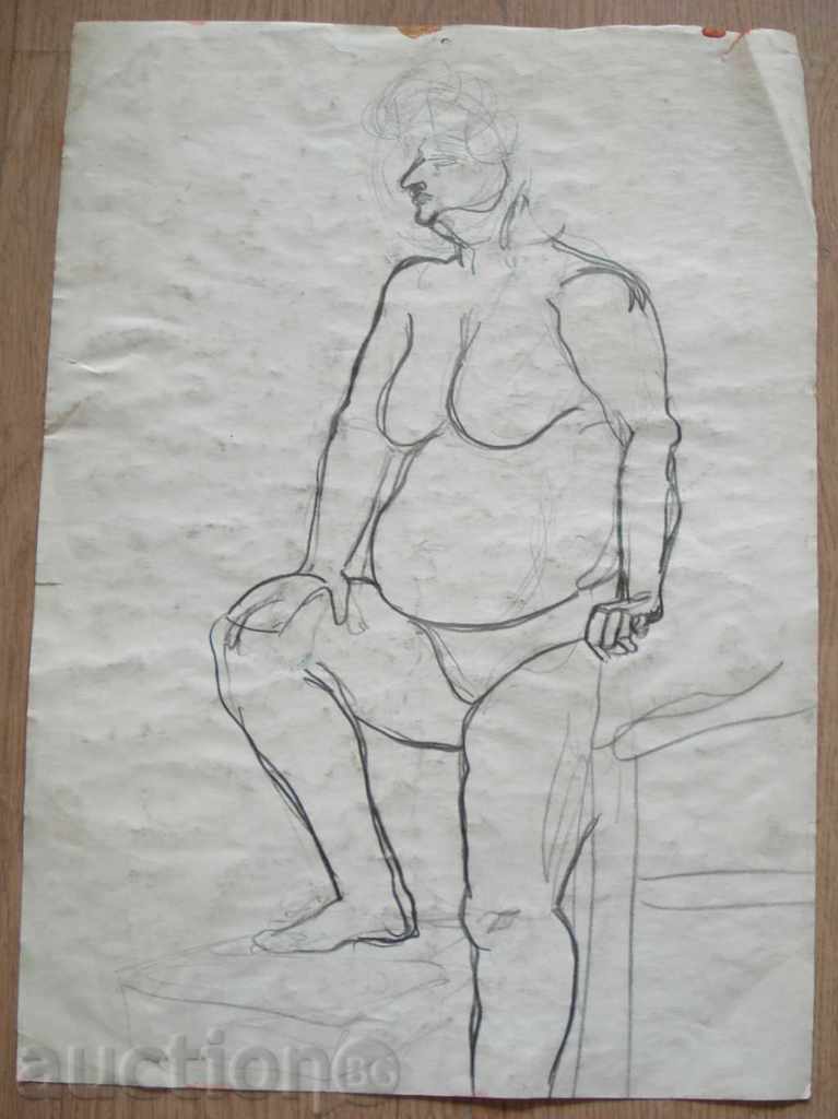 Auction 798 Unknown author Nude body watercolor P.29 / 41cm Auction 798 Unknown author Nude body watercolor P.29 / 41cm