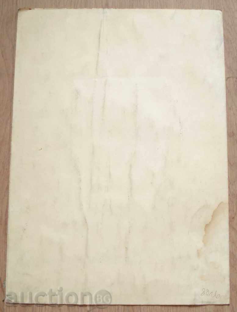 800 Vessela Lozarova Self-portrait 1983 signed P.49 / 35cm - 5