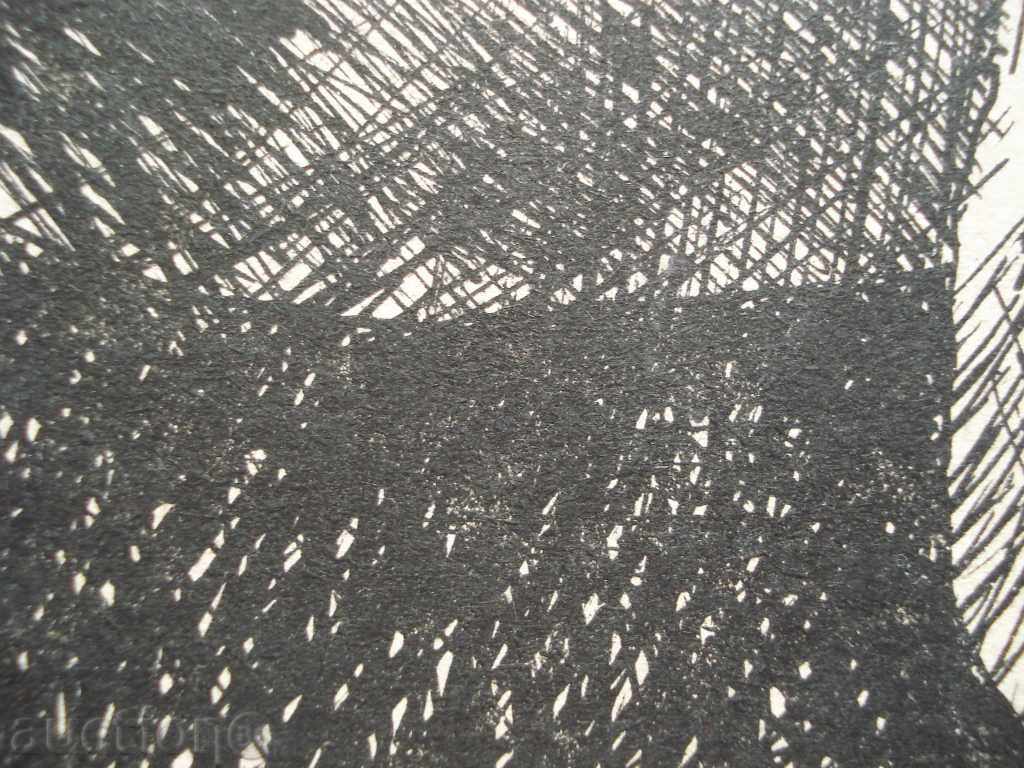 802 Nadezhda Stoyanova self-portrait signed P.50 / 35cm with price 20.00 BGN | € 10.23