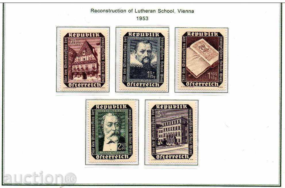 1953. Austria. Reconstruction of the Lutheran School ..