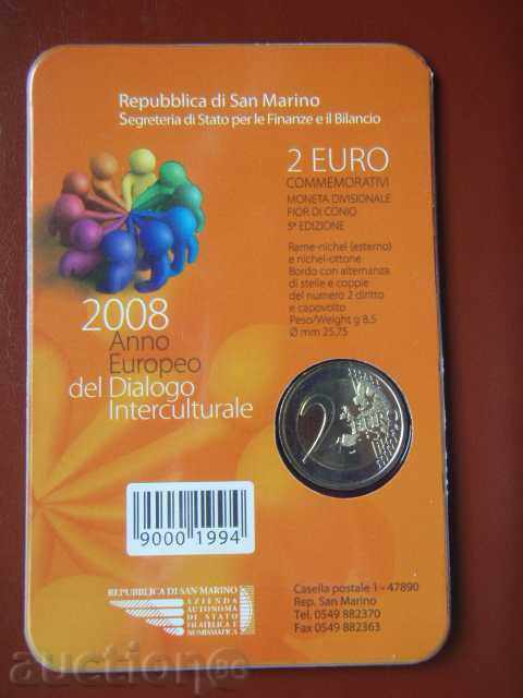 Auction 2 Euro 2008 San Marino "Europeo del Dialogo Int." San Marino Auction 2 Euro 2008 San Marino "Europeo del Dialogo Int." San Marino