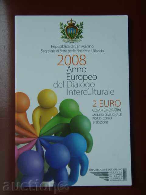 Delivery of 2 Euro 2008 San Marino "Europeo del Dialogo Int." San Marino