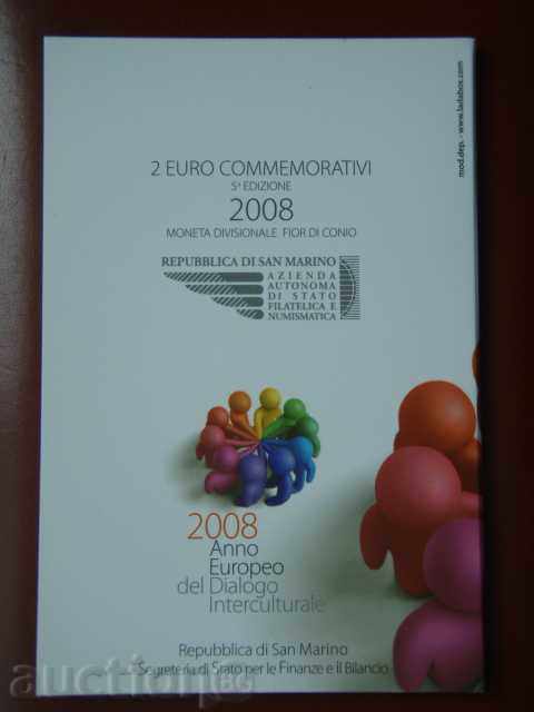 2 Euro 2008 San Marino "Europeo del Dialogo Int." San Marino - 5 2 Euro 2008 San Marino "Europeo del Dialogo Int." San Marino - 5