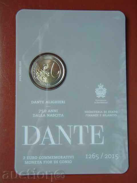 2 Euro 2015 San Marino "Dante Alighieri" San Marino 2 euro /1 with price 66.89 BGN | € 34.20