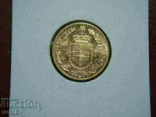 20 Lire 1891 Italy /20 лири Италия/ (RARE) /1/ - AU (злато)
