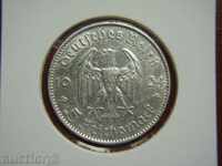 5 Reichsmark 1934 F Germania (Al Treilea Reich) - VF+