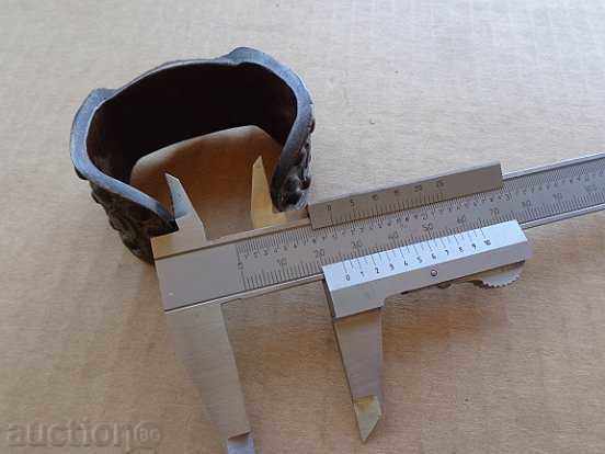 Възрожденска сребърна венчална  гривна  рогатка, накит сачан - 6