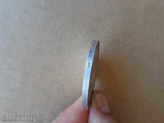 Аукцион Чешки ЮБИЛЕЕН медал 900/1000 сребро 85 години Месарик плакет