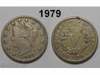 САЩ 1887 Liberty Nickel coin 5 цента монета рядка