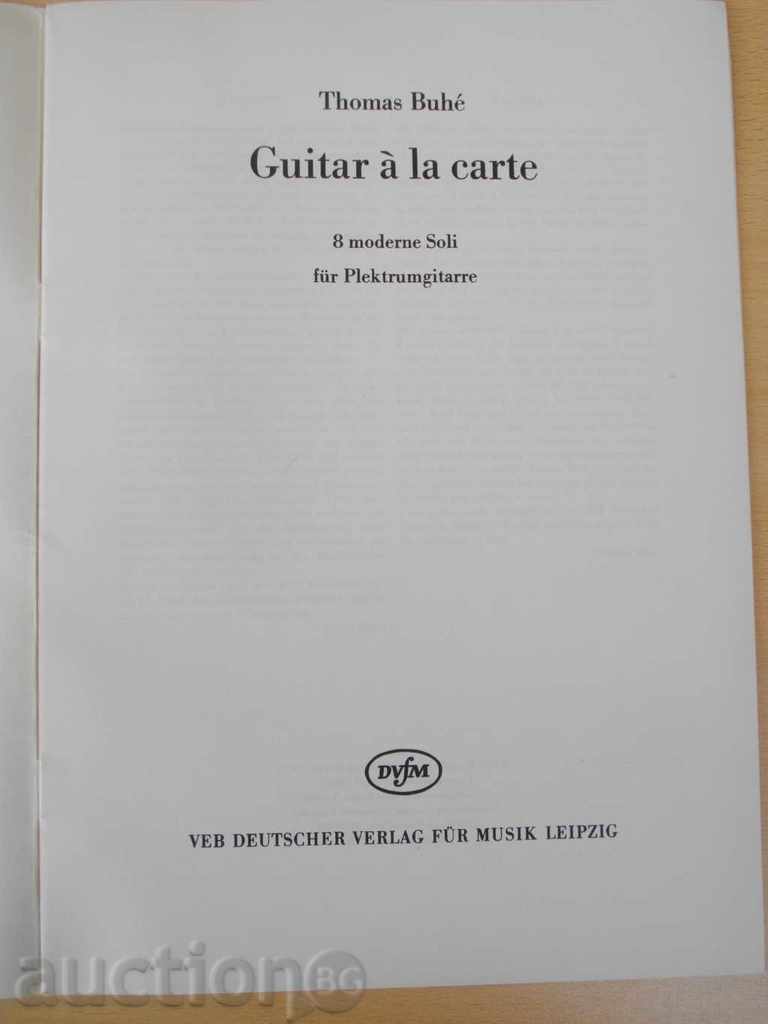 Notes "Guitar a la carte - Tomas Buhe" - 16 pages with price 7.00 BGN | € 3.58