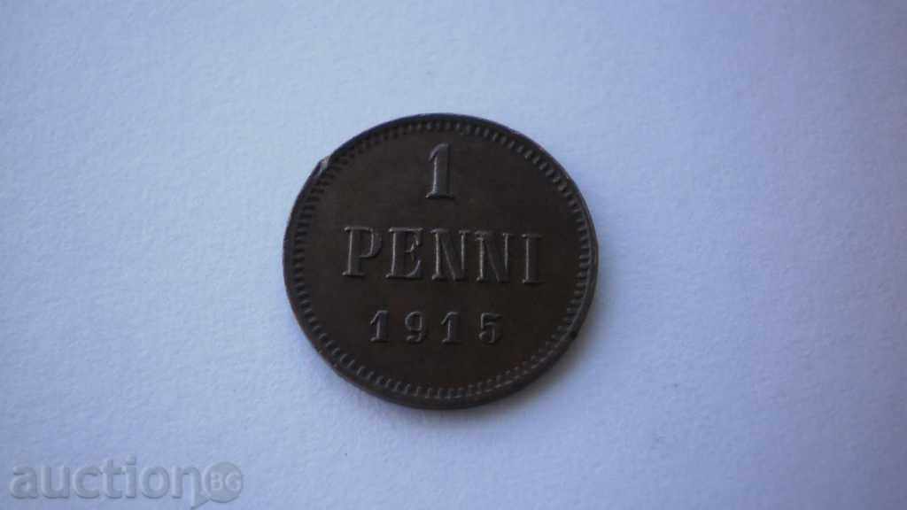 Rusia - Nikolay II - Finlanda 1 penny 1915 de monede rare
