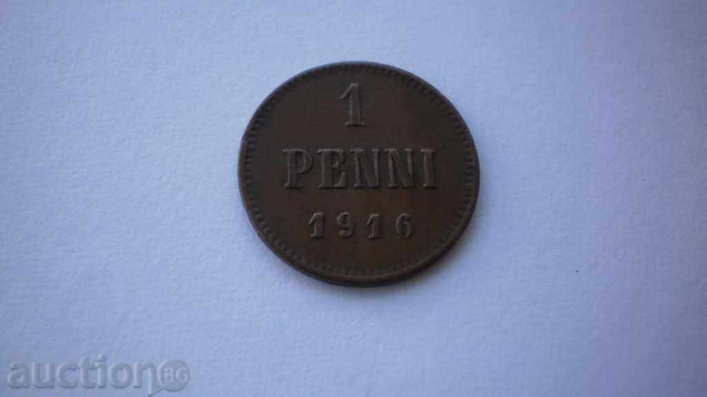 Rusia - Nikolay II - Finlanda 1 ban 1916 monede rare